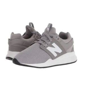 Grey and White New Balance Running Sneakers